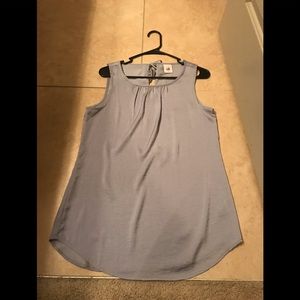 Cabi Grey Silk Tank Top